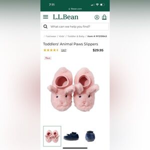 LLBean animal slippers